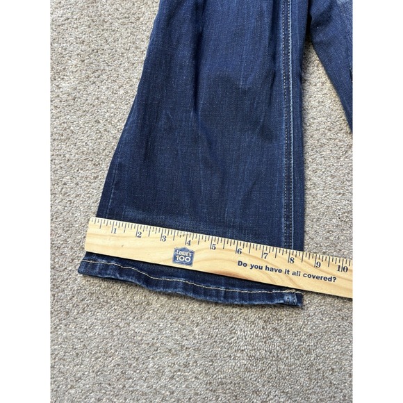 BKE Payton Bootcut Jeans Womens 26x31.5 Dark Blue Denim Faded Mid Rise - Picture 8 of 10